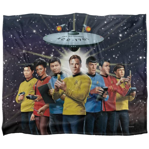 Front - Star Trek Original Silky Crew Supersoft Blanket
