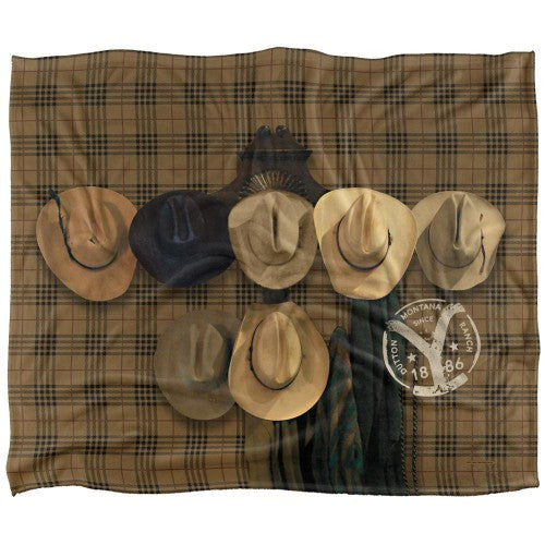Front - Yellowstone Hats Off Silky Supersoft Blanket