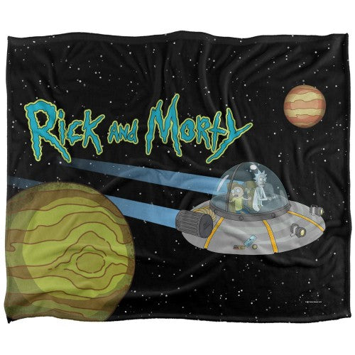 Front - Rick And Morty Silky Space Supersoft Blanket