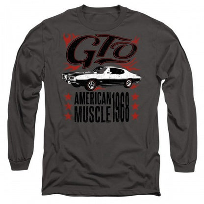Front - Pontiac Unisex Adult GTO Flames Long-Sleeved T-Shirt