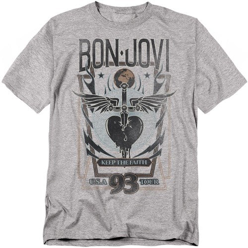 Front - Bon Jovi Unisex Adult Keep The Faith T-Shirt