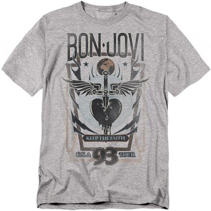 Front - Bon Jovi Unisex Adult Keep The Faith T-Shirt