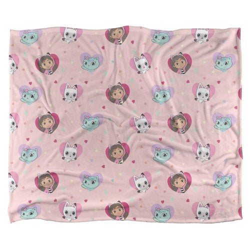 Front - Gabby´s Dollhouse Silky Hearts Pandy Paws Supersoft Blanket