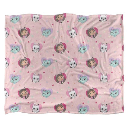 Front - Gabby´s Dollhouse Silky Hearts Pandy Paws Supersoft Blanket