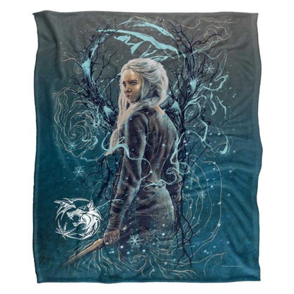 Front - The Witcher Silky Airbrush Ciri Supersoft Blanket
