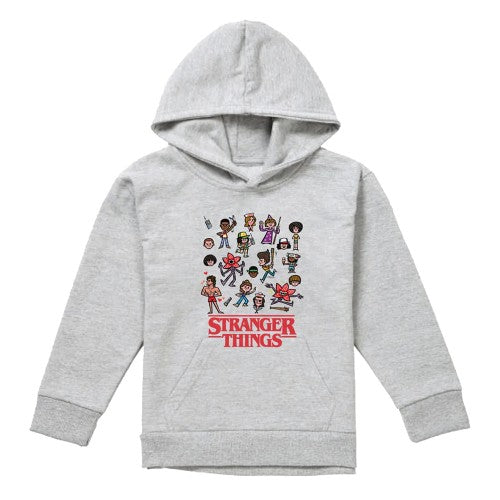 Front - Stranger Things Childrens/Kids Cartoon Character Hoodie