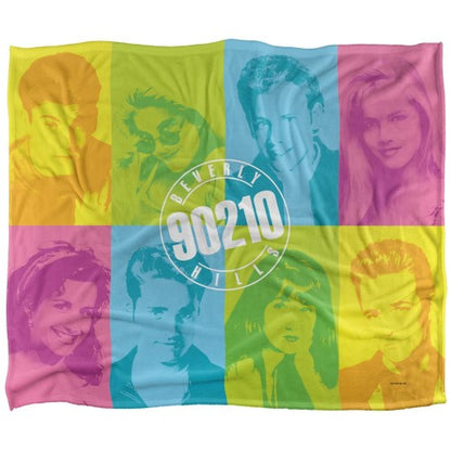 Front - Beverly Hills Cop 90210 Silky Colour Block Supersoft Blanket