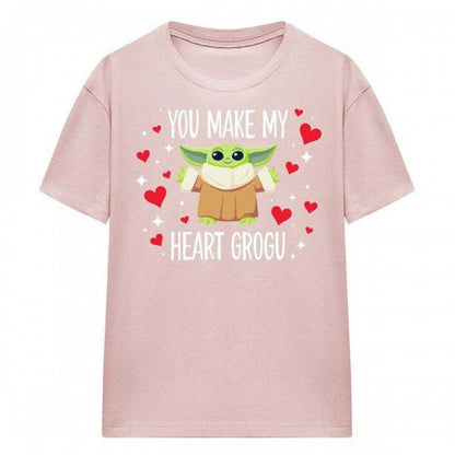 Front - Star Wars Womens/Ladies You Make My Heart Grogu T-Shirt