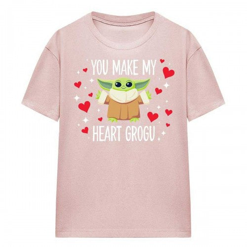 Front - Star Wars Womens/Ladies You Make My Heart Grogu T-Shirt