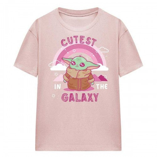 Front - Star Wars: The Mandalorian Womens/Ladies Cutest In The Galaxy Grogu T-Shirt