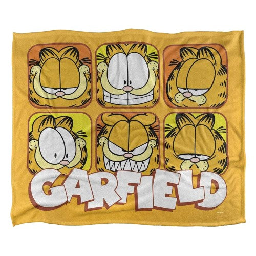 Front - Garfield Silky Faces Supersoft Blanket
