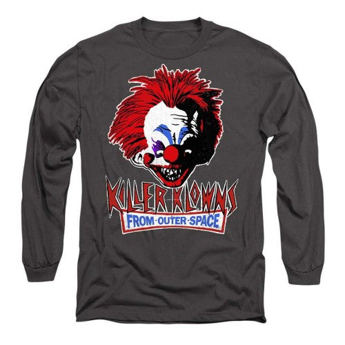 Front - Killer Klowns From Outer Space Unisex Adult Rough Clown Long-Sleeved T-Shirt