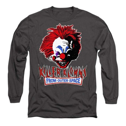 Front - Killer Klowns From Outer Space Unisex Adult Rough Clown Long-Sleeved T-Shirt