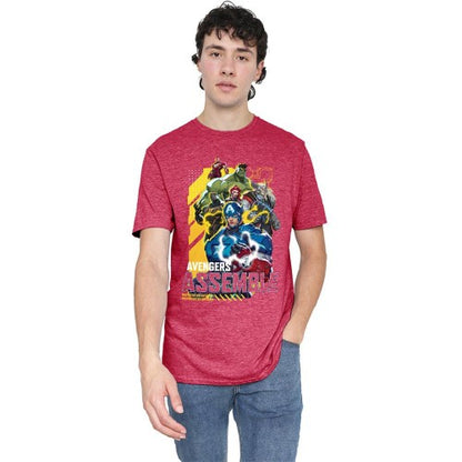Front - Marvel Rivals Unisex Adult Assemble Avengers Heather T-Shirt
