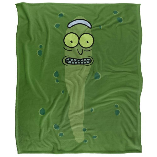 Front - Rick And Morty Silky Pickle Rick Supersoft Blanket