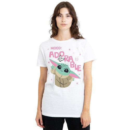 Front - Star Wars Womens/Ladies Mood Adorable Grogu T-Shirt