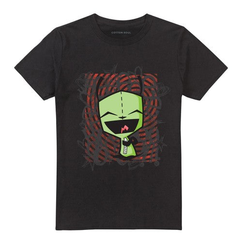 Front - Invader Zim Unisex Adult Happy Face T-Shirt