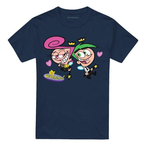 Front - Fairly Odd Parents Unisex Adult Cosmo & Wanda T-Shirt