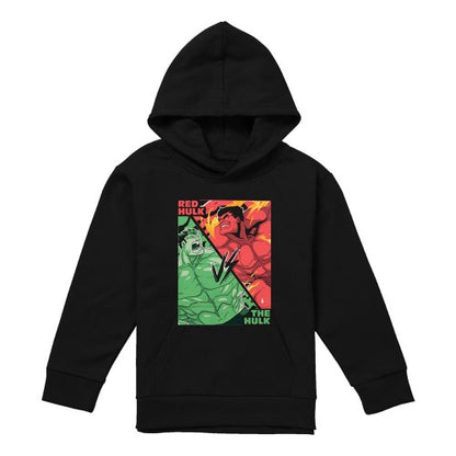 Front - Marvel Childrens/Kids The Hulk Vs Red Hulk Pull Over Hoodie