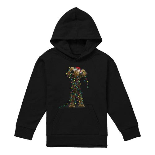 Front - Star Wars Childrens/Kids Tangled Lights Chewbacca Christmas Hoodie