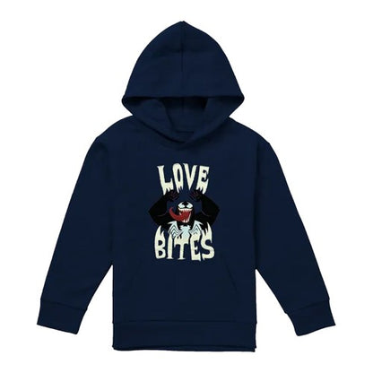 Front - Venom Childrens/Kids Love Bites Valentine`s Day Pullover Hoodie
