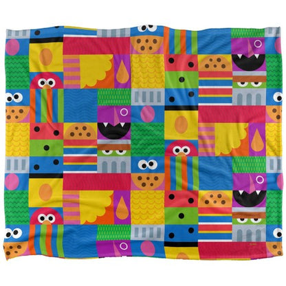 Front - Sesame Street Silky Squares Supersoft Blanket