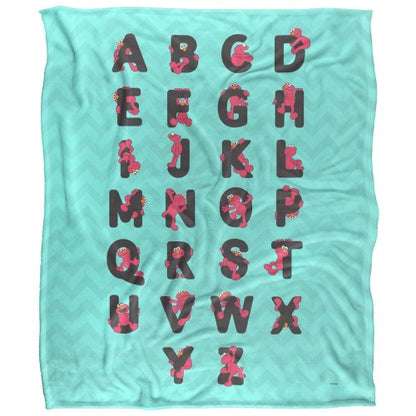 Front - Sesame Street Silky Alphabet Elmo Supersoft Blanket