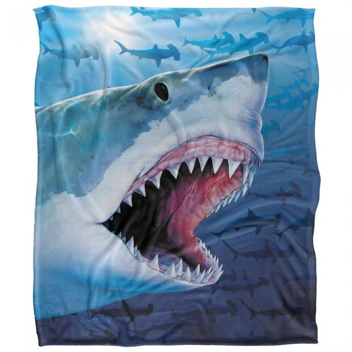Front - Royce McClure Silky Great White Shark Supersoft Blanket