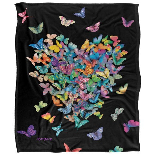Front - Royce McClure Wildheart Silky Butterflies Supersoft Blanket