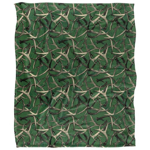 Front - JQ Licensing Silky Deer Antler Hunting Supersoft Blanket