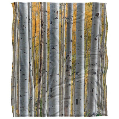 Front - JQ Licensing James Piazza Silky Birch Trees Supersoft Blanket