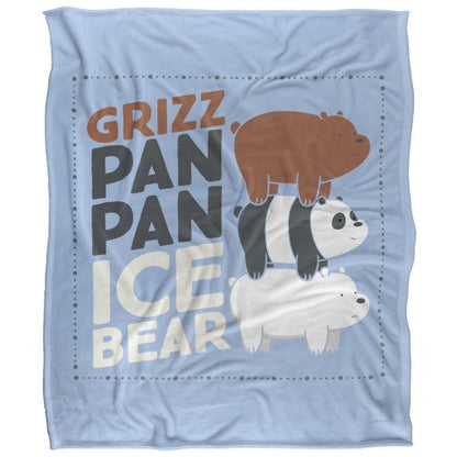 Front - We Bare Bears Silky Grizz Supersoft Blanket