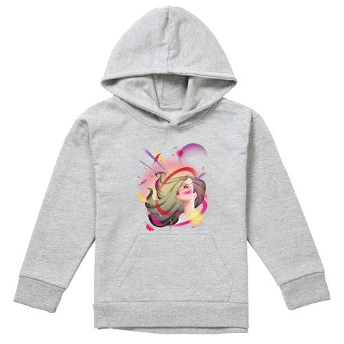 Front - Pocahontas Childrens/Kids Airbrush Heather Hoodie