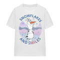 Front - Frozen Womens/Ladies Snowflakes And Smiles Olaf T-Shirt
