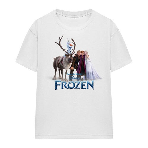 Front - Frozen Womens/Ladies Elsa Anna Kristoff Olaf Group Shot T-Shirt