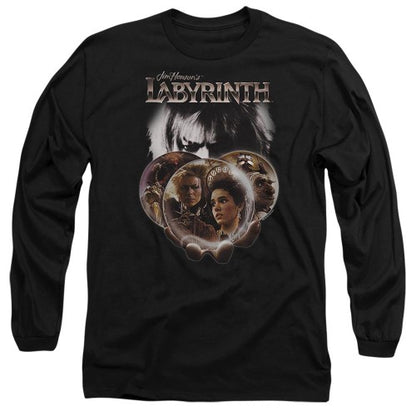 Front - Labyrinth Unisex Adult Globe Long-Sleeved T-Shirt