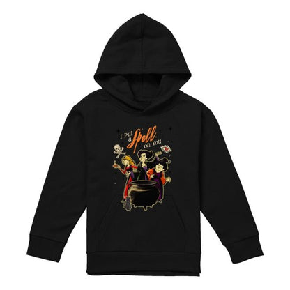 Front - Hocus Pocus Childrens/Kids Witches Spell Heather Hoodie