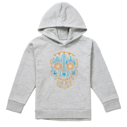 Front - Coco Childrens/Kids Colorful Day Of The Dead Skull Miguel Dante Heather Hoodie