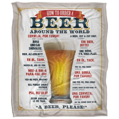 Front - Retrorocket Studio Beer Around The World Silky Supersoft Blanket