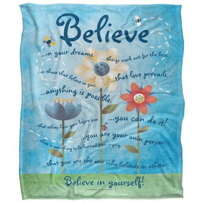 Front - Retrorocket Studio Believe In Yourself Silky Supersoft Blanket