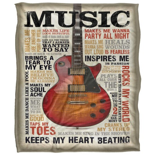 Front - Retrorocket Studio Music Silky Supersoft Blanket