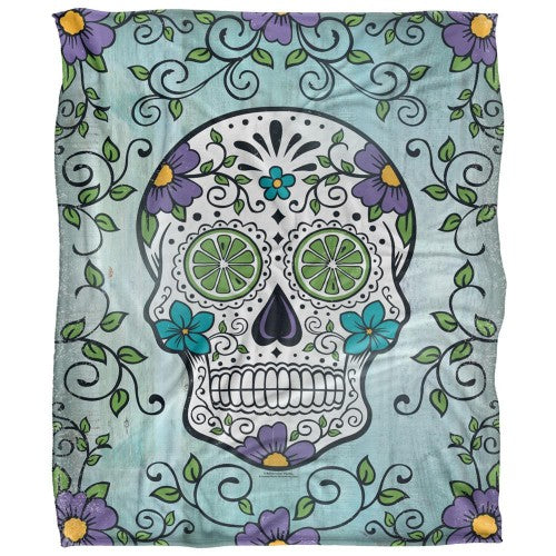 Front - Retrorocket Studio Silky Skull Supersoft Blanket