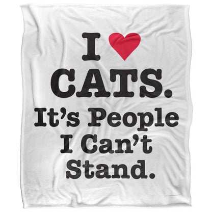Front - Ephemera I Heart Cats Silky Supersoft Blanket