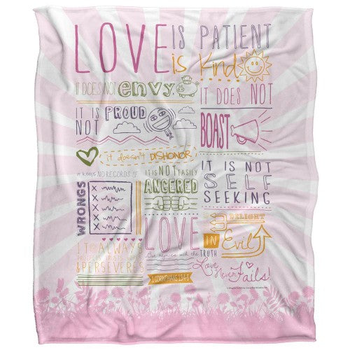 Front - Slingshot Publishing Love Is Patient Silky Supersoft Blanket