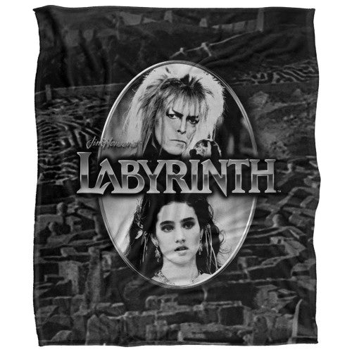 Front - Labyrinth Maze Silky Portrait Supersoft Blanket