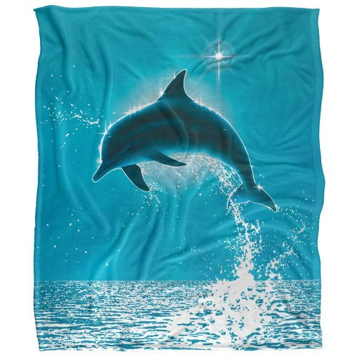 Front - Royce McClure Silky Dolphin Sun Supersoft Blanket