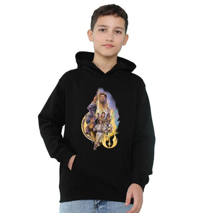 Front - Disney Star Wars Childrens/Kids The Acolyte High Republic Group Poster Hoodie