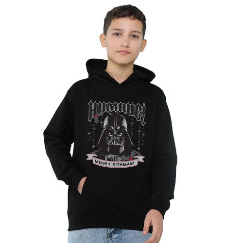 Front - Disney Star Wars Childrens/Kids Humbug Merry Sithmas! Darth Vader Christmas Hoodie