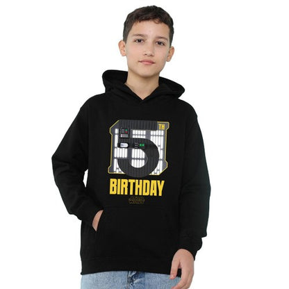 Front - Star Wars Childrens/Kids Darth Vader Space 5th Birthday Hoodie