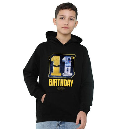 Front - Star Wars Childrens/Kids C3PO R2-D2 Space 11th Birthday Hoodie